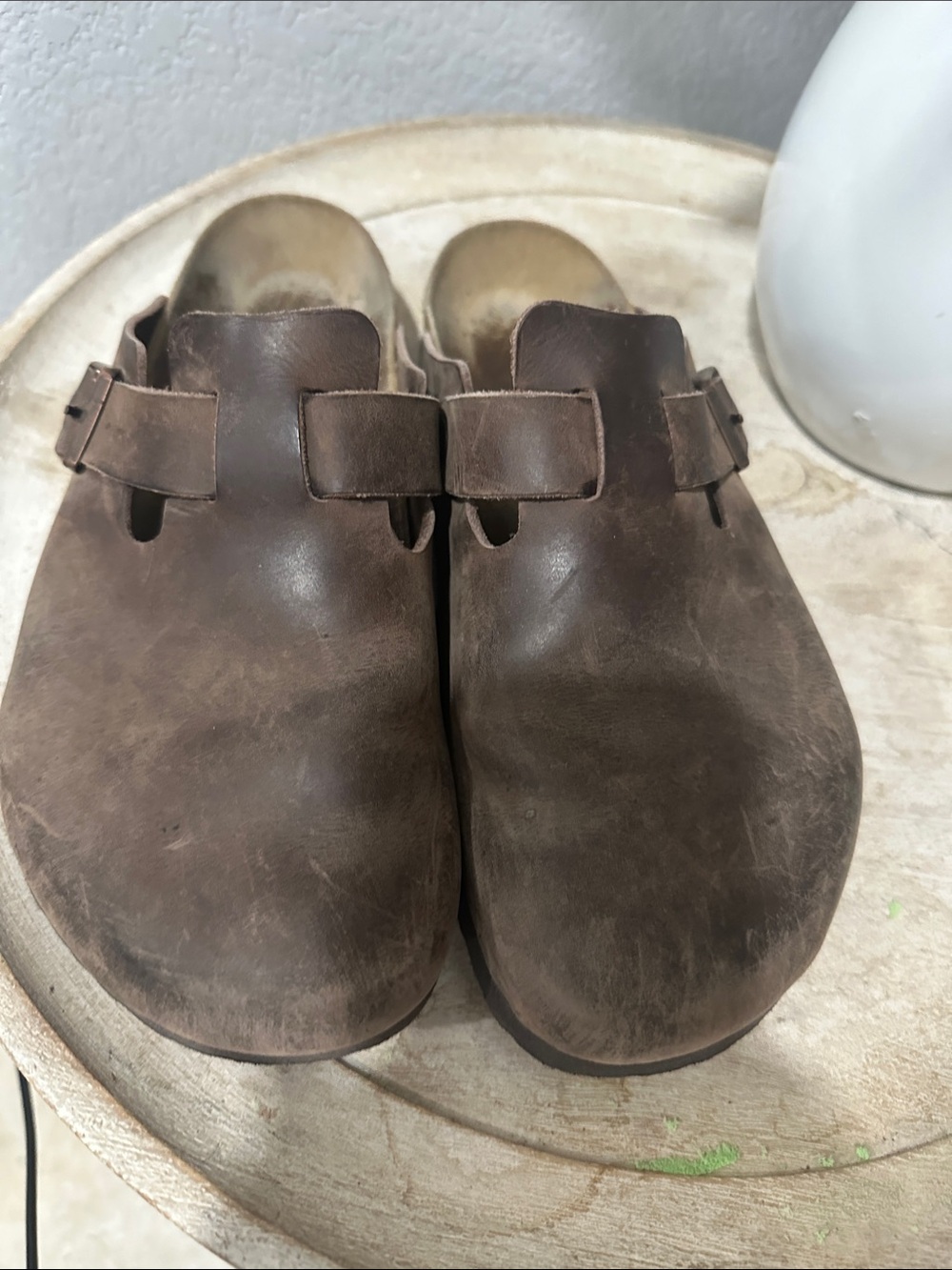 Birkenstock Brown Leather Slip-On Clog